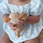MERSARIPHY Baby Summer Clothes Newborn Infant Girl Smocked Pleated Romper Bubble Short Sleeve Bodysuit Outfits(Blue floral,0-3 Months)