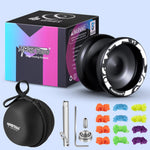 MAGICYOYO V3 Yoyo for Kids 8-12 or Above, Responsive Yoyo Professional with Dual Function, Professional Trick Yo yo for Adults with 12 Yo-yo Strings, KK Bearing, Bearing Puller, Axle,Case Bag -Black