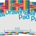Melissa & Doug Drawing Paper Pad (9 x 12 inches) - 50 Sheets, 3-Pack - FSC Certified