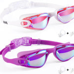 Aegend Kids Swim Goggles, Pack of 2 Swimming Goggles for Children Boys & Girls Age 3-14