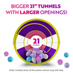 Playz 5pc Kids' Play Tents & Tunnels - Ball Pit for Toddlers, Basketball Hoop, Crawling Tubes, Pop-Up Playhouses, Baby Obstacle Course for Indoor or Outdoor Use