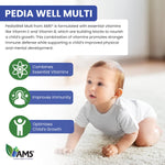 America Medic & Science PediaWell Multi (50 mL) | Baby Vitamin Supplement with Vitamin C | Enhanced Immune Support for Kids | Toddler Multivitamin Drops for Boosting Physical and Mental Growth