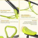 Teeter Totter Seesaw for Kids Outdoor for Ages 4-8 Toddler Seesaw Sit and Spin Teeter Totter Outside Outdoor Toys Swiveling 360 Degrees Rotating for Children Age 3 4 5 6 7 8 (Light Green)