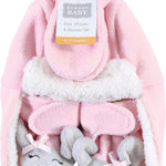 Hudson Baby Girls' Trapper Hat, Mitten and Bootie Set