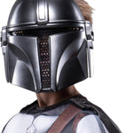 STAR WARS The Mandalorian Official Youth Halloween Costume - Padded Jumpsuit with Gloves, Detachable Cape, Plastic Mask