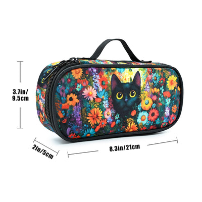 Droerfes Black Cat Pencil Case Pencil Pouch Large Capacity Pen Bag School Office Organizer Stationery Storage Box For Girls Boys Teen Kids