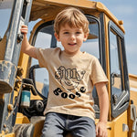 Chipeler Toddler Short Sleeve Shirts Boys Girls Cotton Beige Cute Silly Goose Tops Kids Daily Wear Clothes 2T