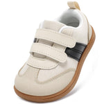 STQ KIDS Toddler Wide Toe Box Shoes:Boys Barefoot Shoe Kids Walking Shoes Boy Sneakers Non-Slip Zero Drop Toddler First Walking Shoe Comfortable Beigewhite Infant 4