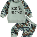 Thorn Tree Infant Baby Boys Pants Set Hooded Solid Sweatshirt Top Pocket Elastic Waist Pants 2Pcs Outfits Fall Winter Suit