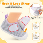 FEETCITY Baby Walking Shoes Girls Boys Infant Shoes Newborn Crib Shoe Wide Toe Box Slip On Baby Sneakers Purple