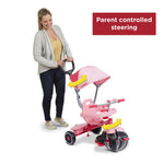 Radio Flyer 4-in-1 Stroll 'N Trike, Ages 1-5, Toddler Tricycle & Stroller, Foam Tires, Push Handle, UV Canopy, Removable Tray, Seatbelt, Amazon Exclusive