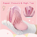 BACSAC Baby Girls Tassel Boots Zipper Infant Western Cowboy Boots Non Slip Toddler Short Boots Soft Comfort First Walker Suede Booties(Pink,12-18M)