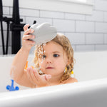Ubbi Muted Color Cloud and Droplet Silicone Bath Squeeze Toys for Toddlers and Baby, Fun Interactive Bath Time Accessory, Set of 2