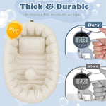 Inflatable Baby Bathtub, Collapsible Baby Bath Back Support, Portable Newborn Travel Bath tub with Drain Hole, Foldable Baby Bath Tubs for Infant to Toddler 0-24 Months (White)