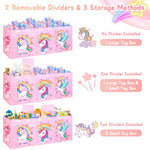 Mabahoo Extra Large Toy Chest, Collapsible Sturdy Toy Storage Organizer with Lids, 40"X14"X16" Large Kids Toybox Storage Bins Baskets for Girls, Boys, Nursery, Playroom, Pink