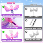 EagleStone Princess Bubble Wands for Kids, Bubble Machine for Toddlers, LED Light & Music Bubble Toys with 1 Li-ion Battery, Outdoor Easter Birthday Toys for Toddlers, 3 4 5 6 7 8 Year Old Girl Gifts