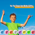24 Pack LED Light Up Yo Yo Glow in the Dark Yo Yos for Beginner Level Birthday Party Favors Classroom Prizes Bulk Toys for Goodie Bags, 8 Colors