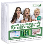 Waterproof Mattress Protector Twin Size, Skin Friendly and Breathable Twin Mattress Cover for Kids, Viscose Made from Bamboo Jersey Mattress Pad with 14" Deep Pocket