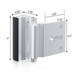 Door Reinforcement Lock Withstands 800lbs of Force - Silver Extra Proof Door Lock for Kids Safety Drilling Required, Prevents Unauthorized Entry, Add a Door Security Lock for Home Safety & Privacy