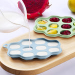 Baby Food Freezer Tray with Lid 2 Pack, Silicone Nibble Tray, Fruit Feeder Teether, Breastmilk Popsicle Mold, Food Storage Container, Ice Cube Maker for Homemade Baby Meals