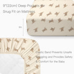 100% Organic Cotton 52x28 Inches Muslin Crib Sheets Fitted Crib Mattress Sheet for Baby Girls & Boys, Soft Boho Neutral Toddler Bedding Bed Sheets Fits Well Standard Size Crib Mattress 28x52 Inches