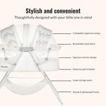 Dream On Me Karley Bassinet, Award Winner Lightweight Travel Baby Bassinet, Foldable Bedside Sleeper, Adjustable Double Canopy, Spacious Design, Soft Fabric, Storage Basket – Dove White