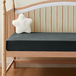 KKJIAF 1 Pcs Navy Blue Baby Crib, Fitted Crib Sheet Sheets for Boys Girls - 28x52x8 Inches Viscose Derived from Bamboo, Breathable & Soft