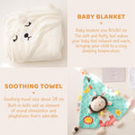 bopoobo Baby Shower Gifts, New Born Baby Gifts for Girls Boys, Unique Baby Gifts Basket Essential Stuff, Gender Reveal Gifts, Onesie, Blanket, Rattle, Lovey, Socks, Gift Card, Decision Coin, Milestone