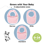 8-Pack Organic Baby Bibs for Boys, Girls - Soft Cotton Drooling and Teething Baby Bibs, Baby Girl Bibs, Baby Boy Bibs, Baby Drool Bibs for Baby Girl, Boy, Newborn Infant Bibs(Blush)