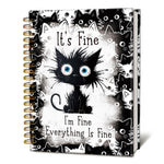 LIANGW Funny Cat Journal Notebook for Teen Girls & Women, Funny Gifts for People Who Love Cats, Cat Lover Gifts for Women Men, Cute Notebooks for School Supplies, cat notepad 5.5x8.3 Inch