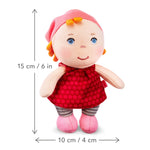 HABA Soft Baby Doll Hertha, 6" Tiny Plush First Doll for Newborns & Toddlers, Machine Washable Gift for 1-3 Year Old Girls and Boys