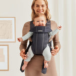 BabyBjörn Baby Carrier Mini, Anthracite, 3D Mesh | Newborn Carrier (7-25 lbs), Ergonomic, Easy-to-Use