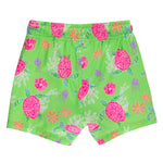 RUGGEDBUTTS Boys UPF50+ Stretch Swim Trunks - Neon Turtle Tide, 3-6m