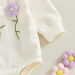 YINGISFITM Newborn Baby Girl Clothes Love Heart Long Sleeve Bubble Romper Sweatshirt Onesie Infant Valentines Spring Outfits