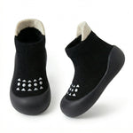 AniKigu Baby Sock Shoes Toddler Walking Slippers Black 18-24months