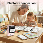 Rongta Mini Sticker Printer, Bluetooth Thermal Label Printer, Portable Inkless Label Maker Suitable for Creative Kids DIY, Diaries, Study Notes, Pink