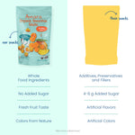 Amara Smoothie Melts - Mango Carrot - Organic Baby Snacks w/ Fruits & Veggies - Plant Based Yogurt Melts - Healthy Toddler Snack - Activity Book Included - Enjoy From 10+ Mos - 6 Resealable Bags