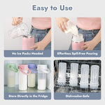 HEYTRIP Portable Breastmilk Cooler - 20oz Stainless Steel Milk Chiller Bottle for Travel & Work | Reusable Breastmilk Storage Container, 36+ Hour Cooling, TSA Approved | Violet Aurora