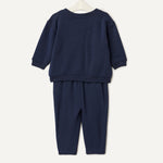 Amazon Essentials x Sofia Grainge Unisex Toddlers' Sweatshirt & Sweatpant Set, Navy, 4T