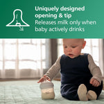 Philips Avent Natural Glass Baby Bottles with Natural Response Nipples (Slow Flow, Flow 2), 4oz, 4-Pack, SCY910/04