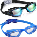 Aegend Kids Swim Goggles, Pack of 2 Swimming Goggles for Children Boys & Girls Age 3-14