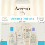 Aveeno Baby Welcome Little One Gift Basket, Baby Skincare Set with Nourishing Baby Body Wash & Shampoo, Calming Bath Wash, All Over Baby Wipes, & Daily Moisturizing Lotion, 5 Items