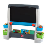 Step2 Jumbo Art Easel, Kids Art Activity Table, Double-Sided Dry Erase and Chalkboard, Storage Bins and Trays, For Toddlers and Preschoolers Ages 3+ Years Old