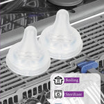 Silicone Nipples for Lansinoh Baby Bottle, Size S,Replacement Bottle Nipple,1m+,Slow Flow, 6 Count