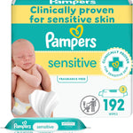 Pampers Sensitive Baby Wipes, Water Based, Hypoallergenic and Unscented, 8 Flip-Top Packs, 4 Refill Packs (1008 Wipes Total)