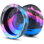 FETESNICE Y26 Professional Butterfly Yo-Yo - Dual Mode Responsive/Unresponsive Finger Spin Yoyo for Kids, Adults & Competition Players | Pro Yo-Yo with 10 Strings + Case & Gloves（Black Blue Pink）