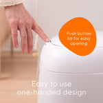 Diaper Genie Classic Diaper Pail Gift Set | Push-N-Lock Odor Control | Includes Starter Refill and Jumbo+ Refill | Holds up to 1,245 Newborn Diapers | Baby Registry Must-Have