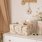 Blissful Diary Floral Diaper Caddy Organizer, Stylish Nursery Storage Basket - Gift for Baby Shower, Baby Registry Must Have, Newborn Essentials - Baby Caddy Organizer - Pastoral Daisy