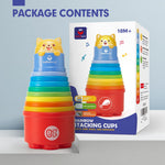 hahaland Stacking Toys for Toddlers 1-3 - Stacking Cups - Toddler Toy Age 1-2 Learning Montessori Toys for 1 Year Old Boy Baby Stacking Cups 12-18 Months