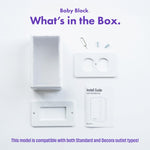 Outlet Cover Box Baby Proofing – Child Safety Outlet Protector Box for Plugs & Cords, Locking Childproof Plug Cover, Outlet Covers Baby Proofing Solution